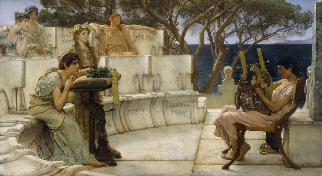 Sir_Lawrence_Alma-Tadema,_RA,_OM_-_Sappho_and_Alcaeus_-_Walters_37159